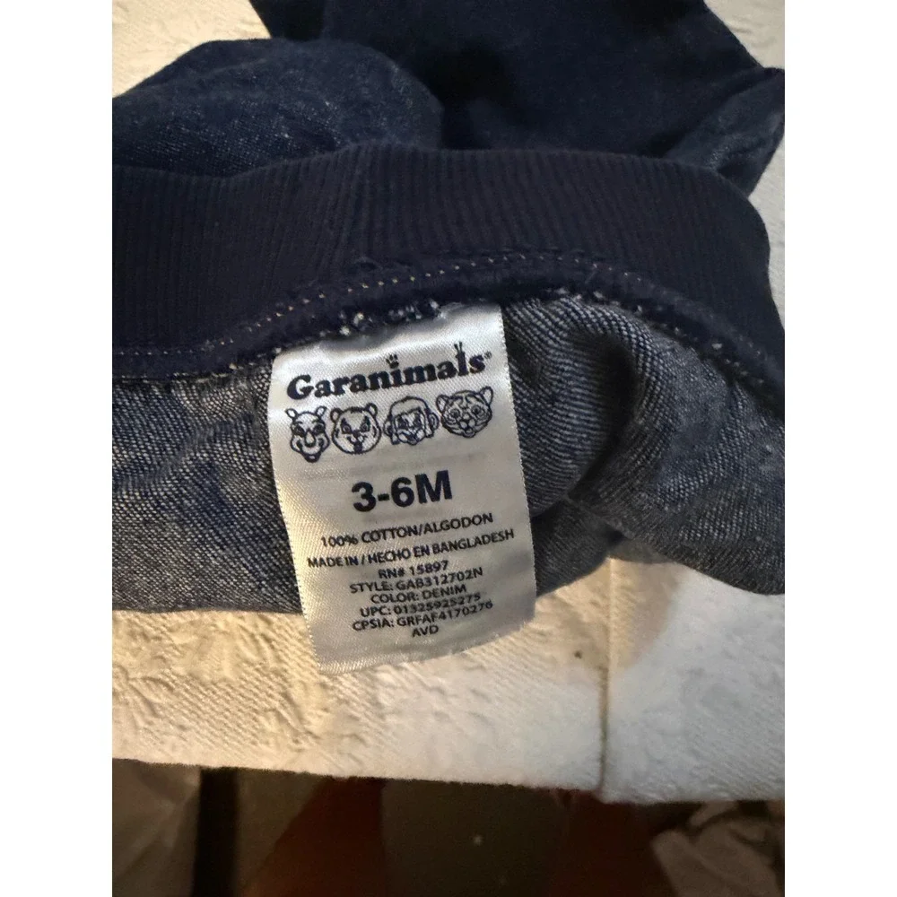 Garanimals Baby Boys Denim Utilitarian Jeans Blue Elastic Wais 3-6M GAB312702N
